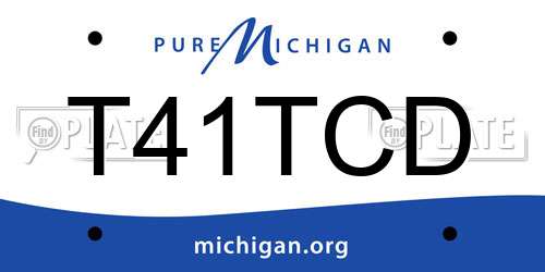 T41TCD Michigan License Plate