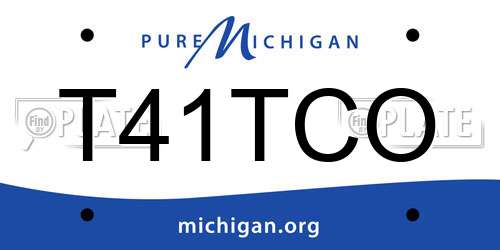 T41TCO Michigan License Plate