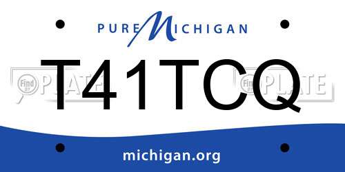 T41TCQ Michigan License Plate