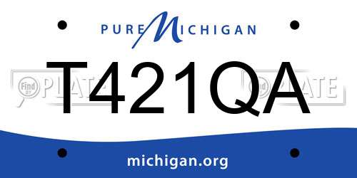 T421QA Michigan License Plate