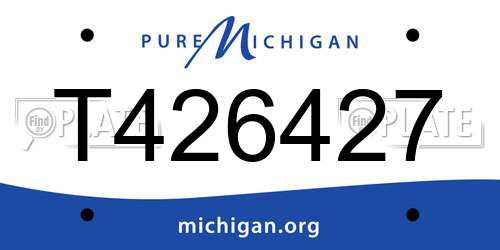 T426427 Michigan License Plate