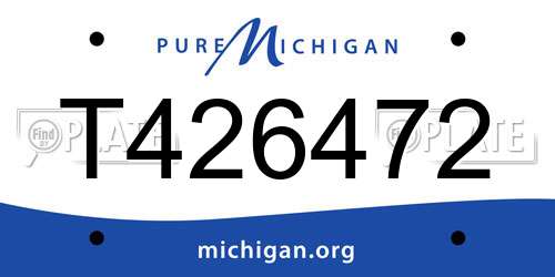 T426472 Michigan License Plate