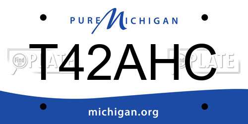 T42AHC Michigan License Plate