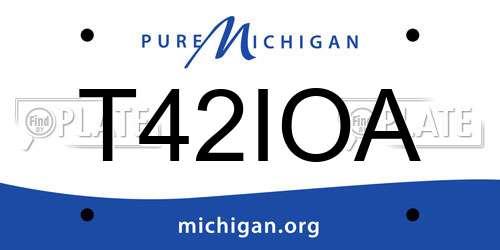T42IOA Michigan License Plate