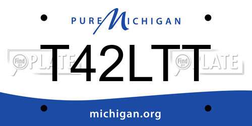 T42LTT Michigan License Plate