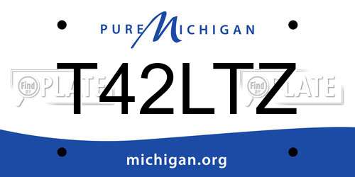 T42LTZ Michigan License Plate