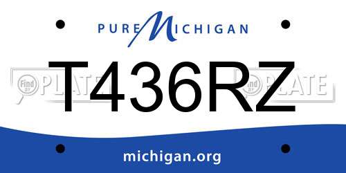 T436RZ Michigan License Plate