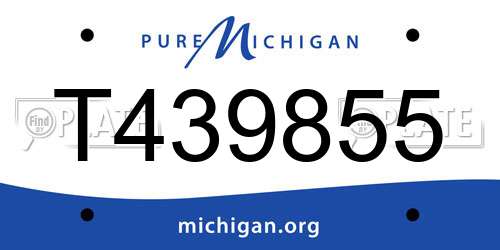T439855 Michigan License Plate