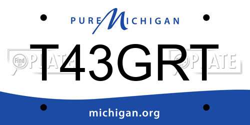 T43GRT Michigan License Plate
