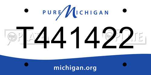 T441422 Michigan License Plate