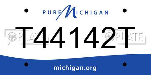 T44142T Michigan License Plate