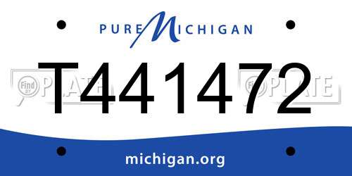 T441472 Michigan License Plate