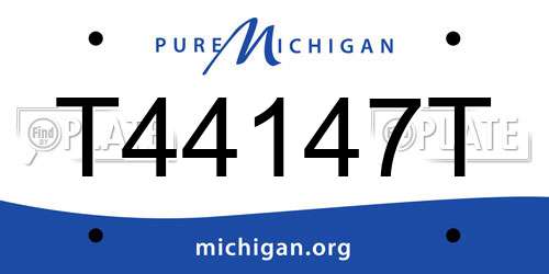 T44147T Michigan License Plate