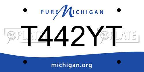 T442YT Michigan License Plate