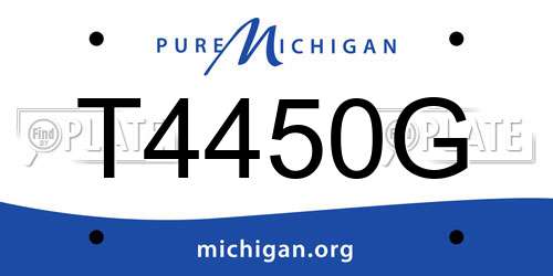 T4450G Michigan License Plate