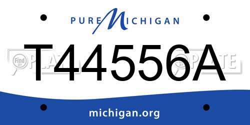 T44556A Michigan License Plate