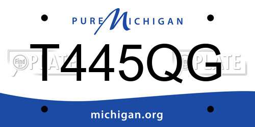 T445QG Michigan License Plate