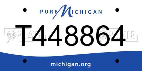 T448864 Michigan License Plate