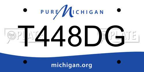 T448DG Michigan License Plate