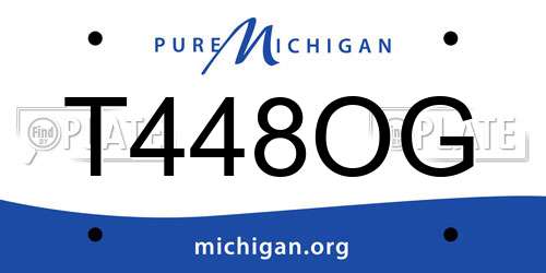 T448OG Michigan License Plate