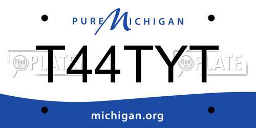 T44TYT Michigan License Plate