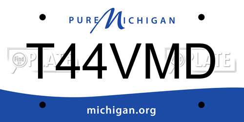 T44VMD Michigan License Plate