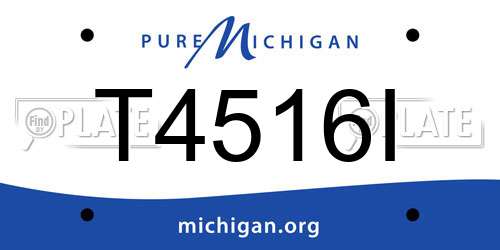 T4516I Michigan License Plate
