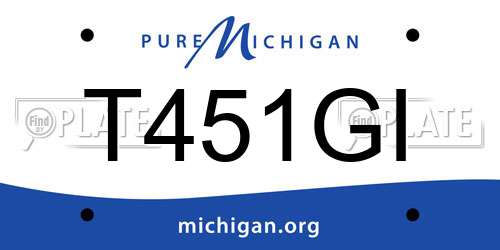 T451GI Michigan License Plate