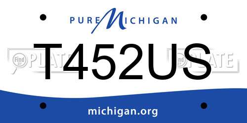T452US Michigan License Plate