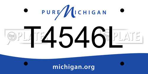 T4546L Michigan License Plate