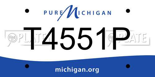 T4551P Michigan License Plate
