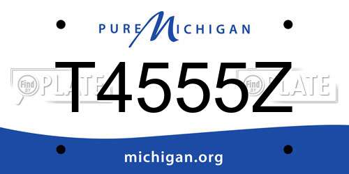 T4555Z Michigan License Plate
