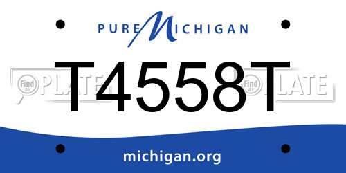 T4558T Michigan License Plate