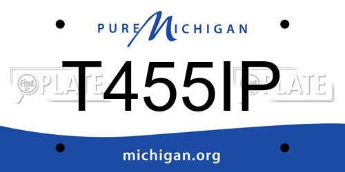T455IP Michigan License Plate