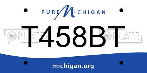 T458BT Michigan License Plate