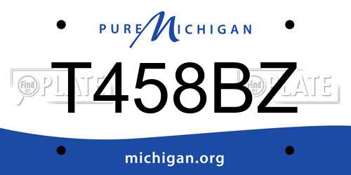 T458BZ Michigan License Plate
