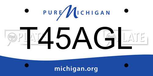 T45AGL Michigan License Plate
