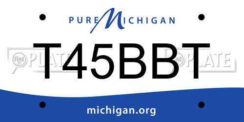 T45BBT Michigan License Plate