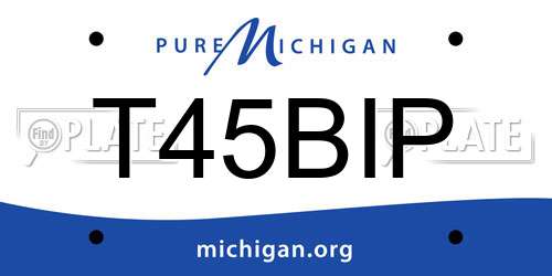 T45BIP Michigan License Plate