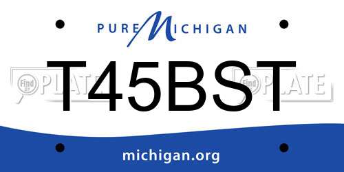 T45BST Michigan License Plate