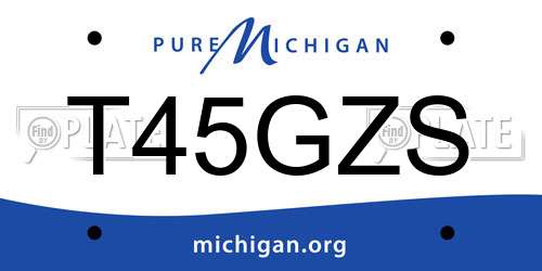 T45GZS Michigan License Plate