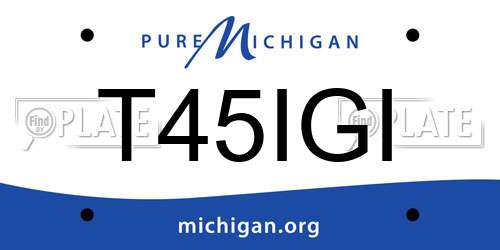 T45IGI Michigan License Plate