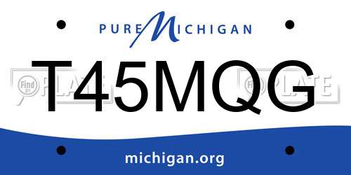 T45MQG Michigan License Plate