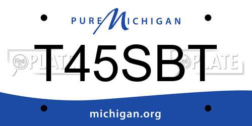 T45SBT Michigan License Plate