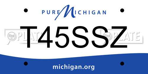 T45SSZ Michigan License Plate
