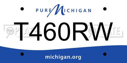 T460RW Michigan License Plate