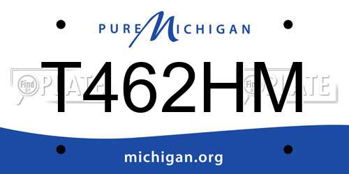 T462HM Michigan License Plate