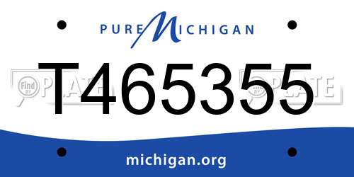 T465355 Michigan License Plate