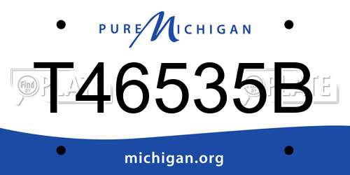 T46535B Michigan License Plate