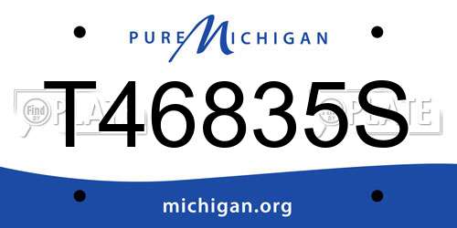 T46835S Michigan License Plate